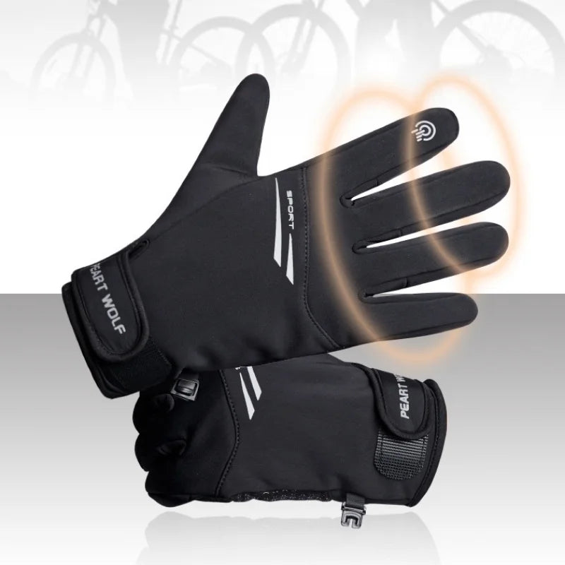 Cycling Ski Gloves Outdoor Sports Unisex Thermal Gloves Camping Hiking Motorcycle Gloves Waterproof Touchscreen Thermal Warm