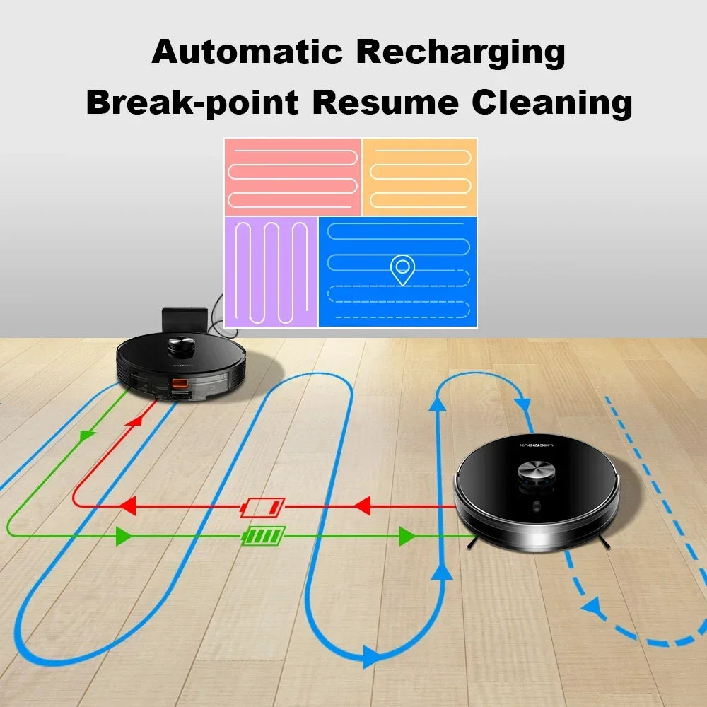 Robot Vacuum Cleaner Liectroux X6 LDS , Lidar Navigation,Wet & Dry Mopping,6500Pa Suction,Multi-Floor Map,Carpet Boosting