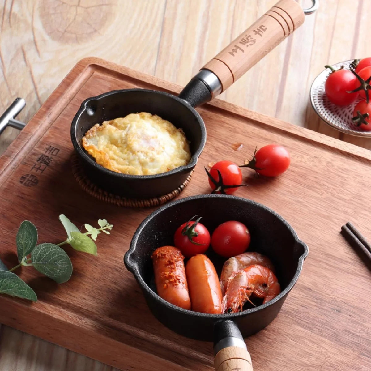 WANGYUANJI 4.3"Melting Pot Cast Iron Sauce Pan, Cast Iron Cookware, Melting Pot Perfect for Heating milk, Water and oil