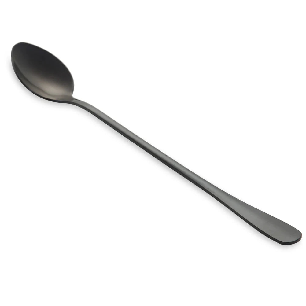Long Handle Stainless Steel Ice Spoon Coffee Tea Spoons Home Kitchen Tableware