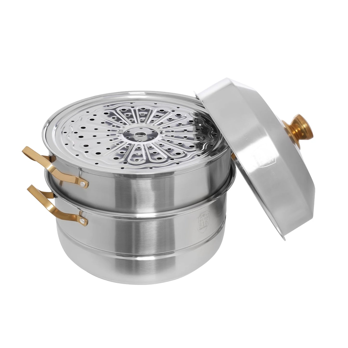 3 Tier Steamer Cooker Pot Set Stainless Steel Kitchen Cookware Hot Pot