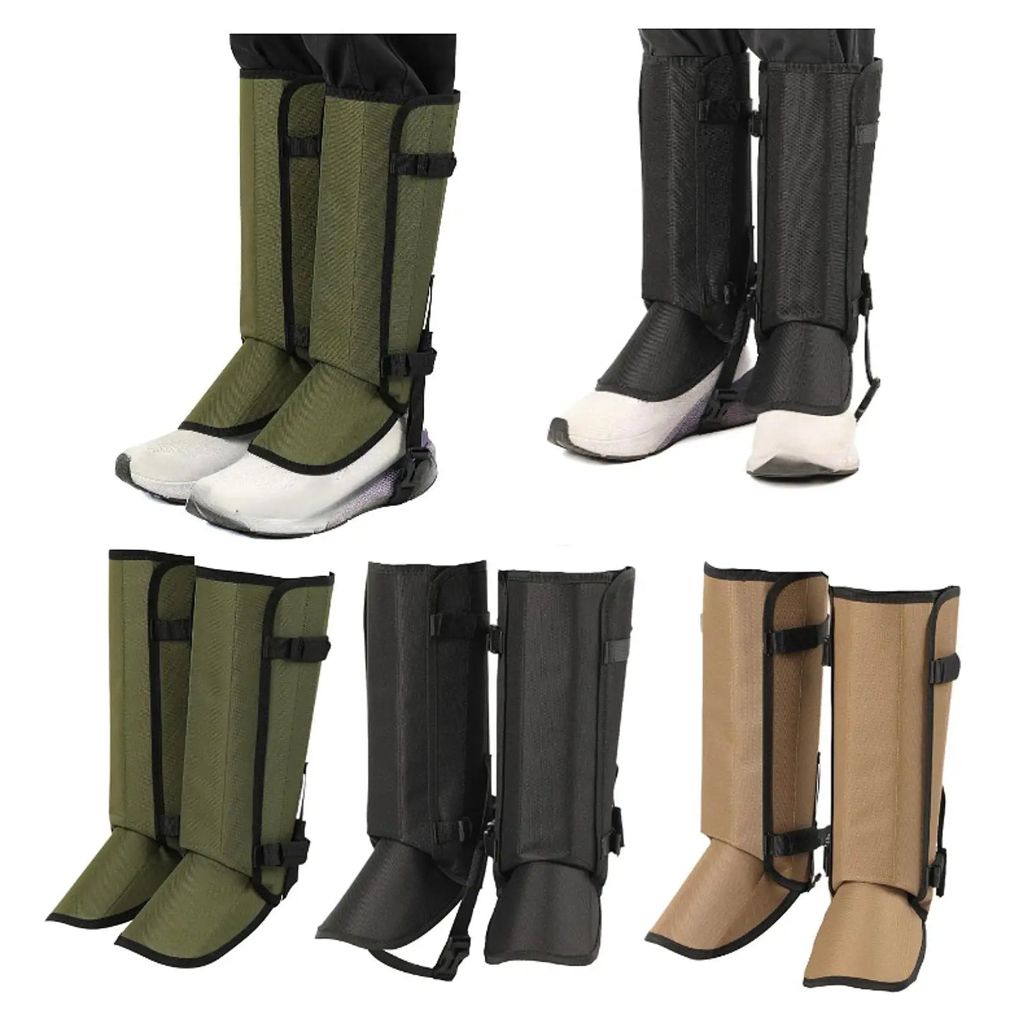 2Pcs Leg Gaiters Hiking Boots Covers Waterproof Comfortable Boot Gaiters Leg Protectors for Mountaineering Skiing Travel