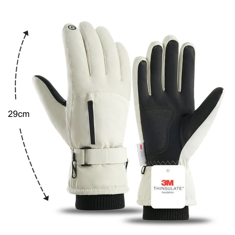 Winter Skiing Gloves -30℉ Waterproof Windproof Thermal Touchscreen Gloves for Ski Hiking Running Men and Women