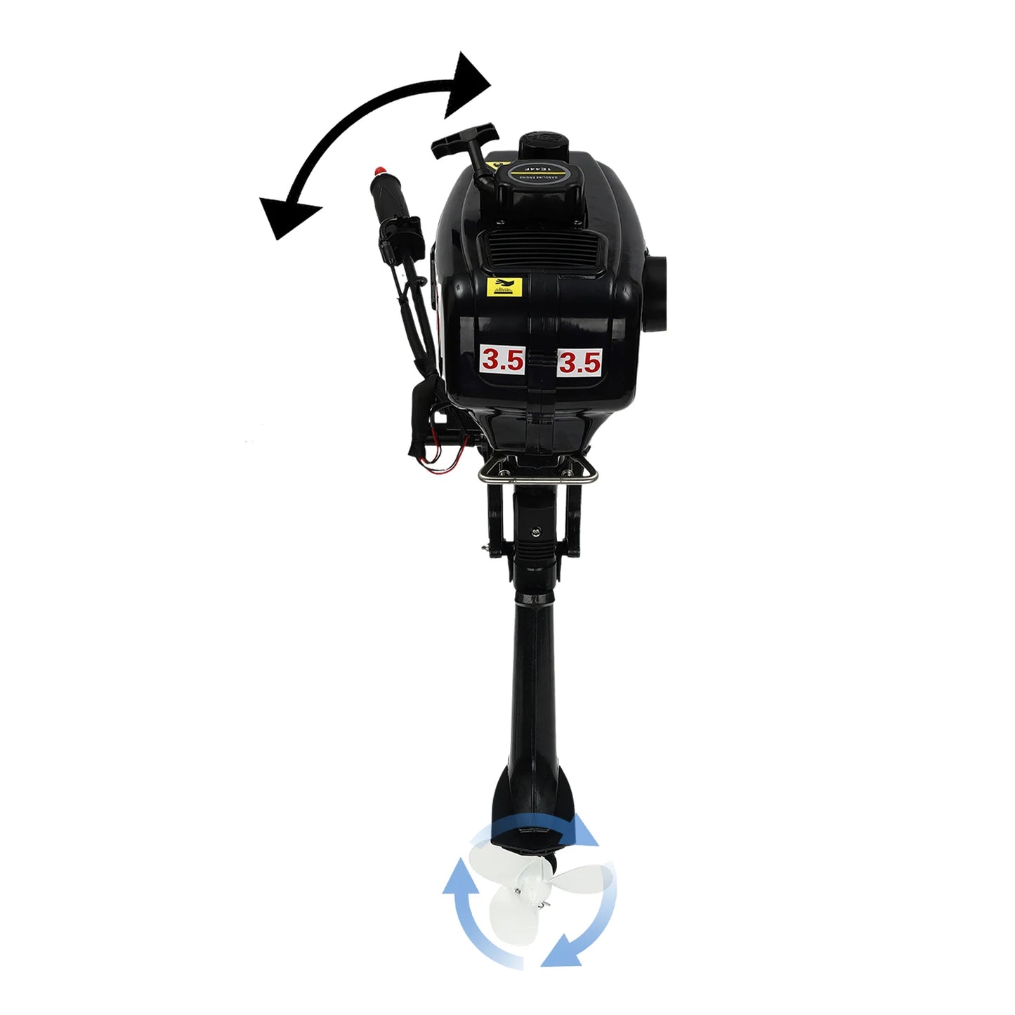 2.6KW 2-Stroke Outboard Motor Fishing Boat Engine CDI Water-Cooled system, 3.5HP Fishing Boat Dinghy Engine