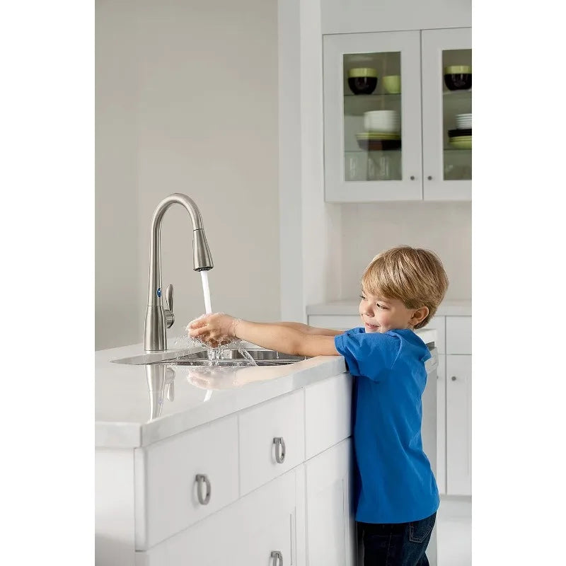 Moen Arbor Spot Resist Stainless Motionsense Two-Sensor Touchless Kitchen Faucet Featuring Power Clean