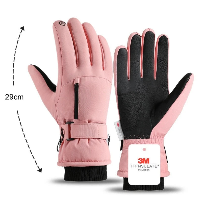 Winter Skiing Gloves -30℉ Waterproof Windproof Thermal Touchscreen Gloves for Ski Hiking Running Men and Women