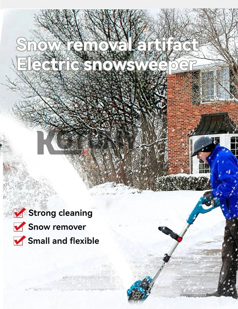 Household Winter Brushless Electric Snowplow Lithium Electric Snow Sweeper Cordless Snow Remover Shovel courtyard Street