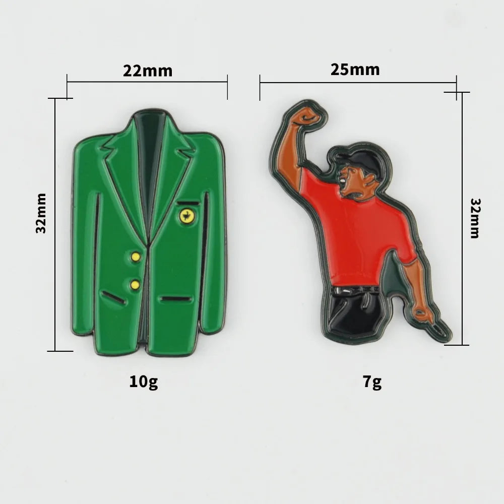 Durable Alloy Marker Golf Ball Mark Tiger Magnet Golf Hat Clip Green Jacket Multicolor Golf Clip Marker Golfer Gift