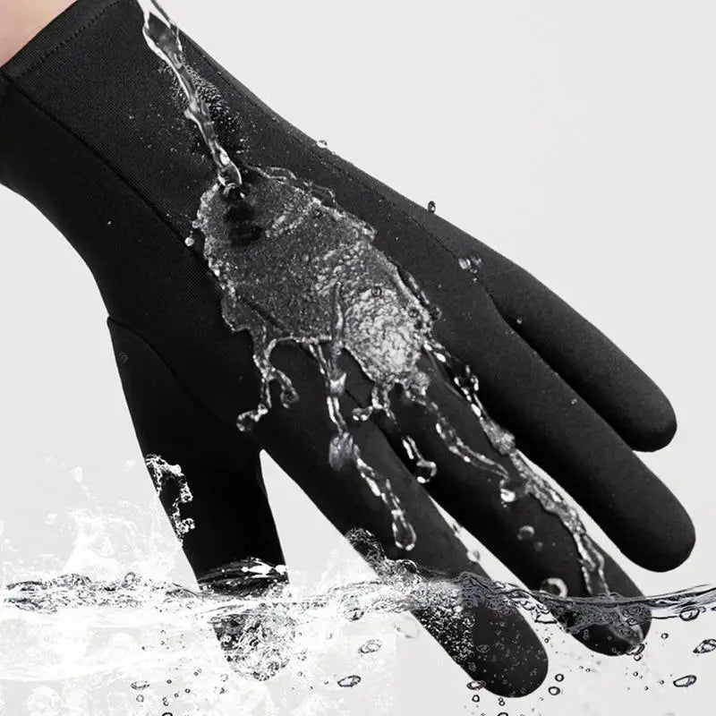 Warm Anti-slip Cycling Gloves Thermal Ski Gloves Windproof Touchscreen Gloves Liner Gloves for Cycling Driving Hiking for Men