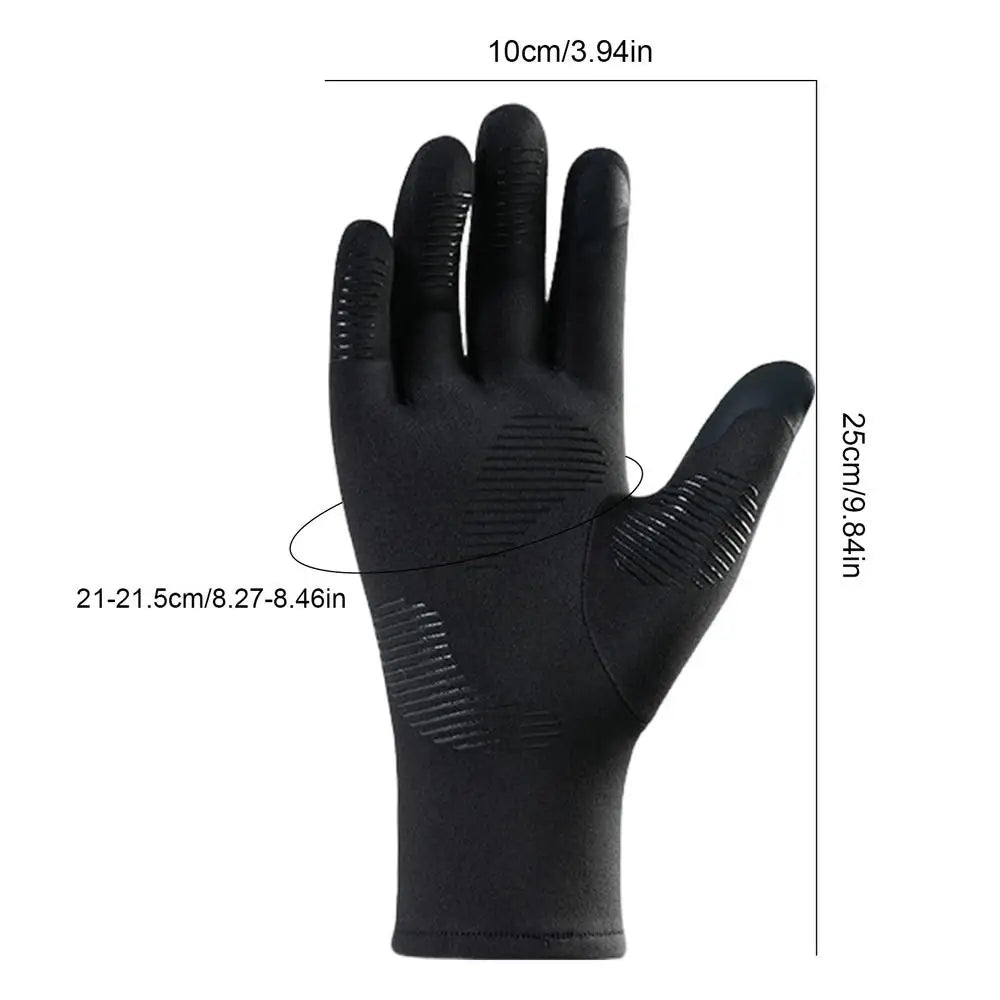 Warm Anti-slip Cycling Gloves Thermal Ski Gloves Windproof Touchscreen Gloves Liner Gloves for Cycling Driving Hiking for Men