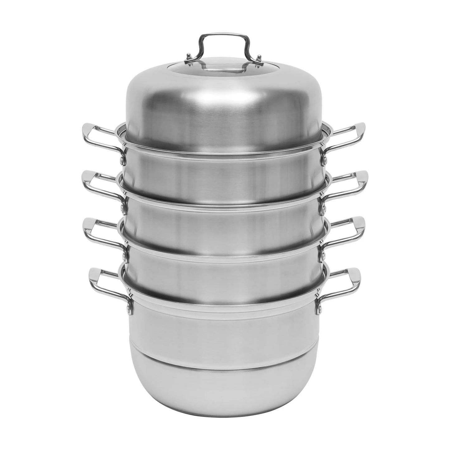 5 Layers Stainless Steel Steamer Pot Steaming Food Trays Cookware for Gas Electric Stove