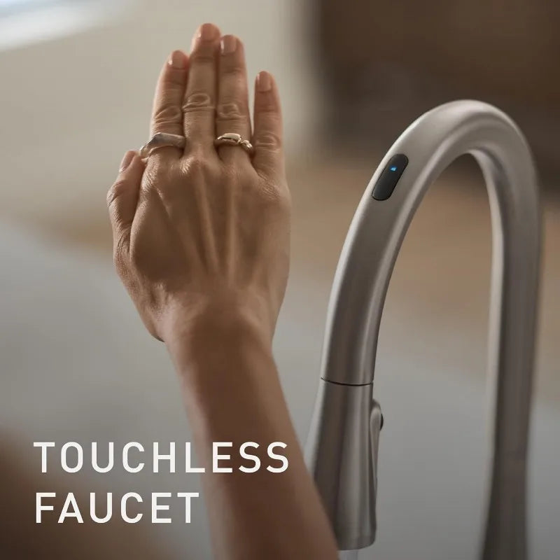 Moen Arbor Spot Resist Stainless Motionsense Two-Sensor Touchless Kitchen Faucet Featuring Power Clean