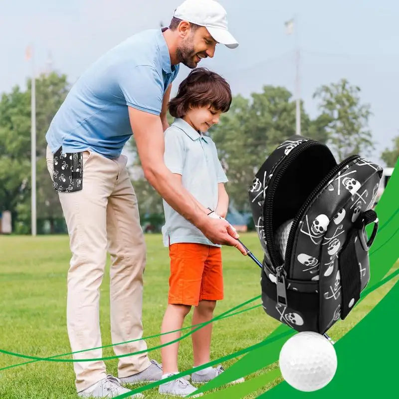 Portable Golf Pouch PU Ball Pouch Golf Bags Golf Accessories Golf Tee Pouch Waterproof Protective Cover For Valuables And