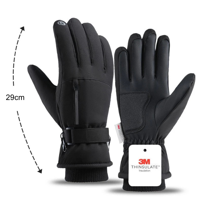 Winter Skiing Gloves -30℉ Waterproof Windproof Thermal Touchscreen Gloves for Ski Hiking Running Men and Women