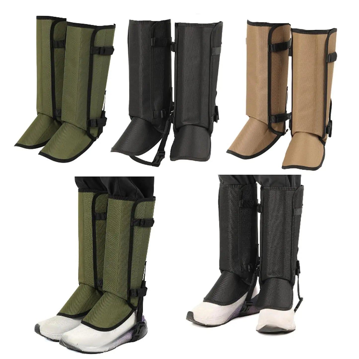 2Pcs Leg Gaiters Hiking Boots Covers Waterproof Comfortable Boot Gaiters Leg Protectors for Mountaineering Skiing Travel