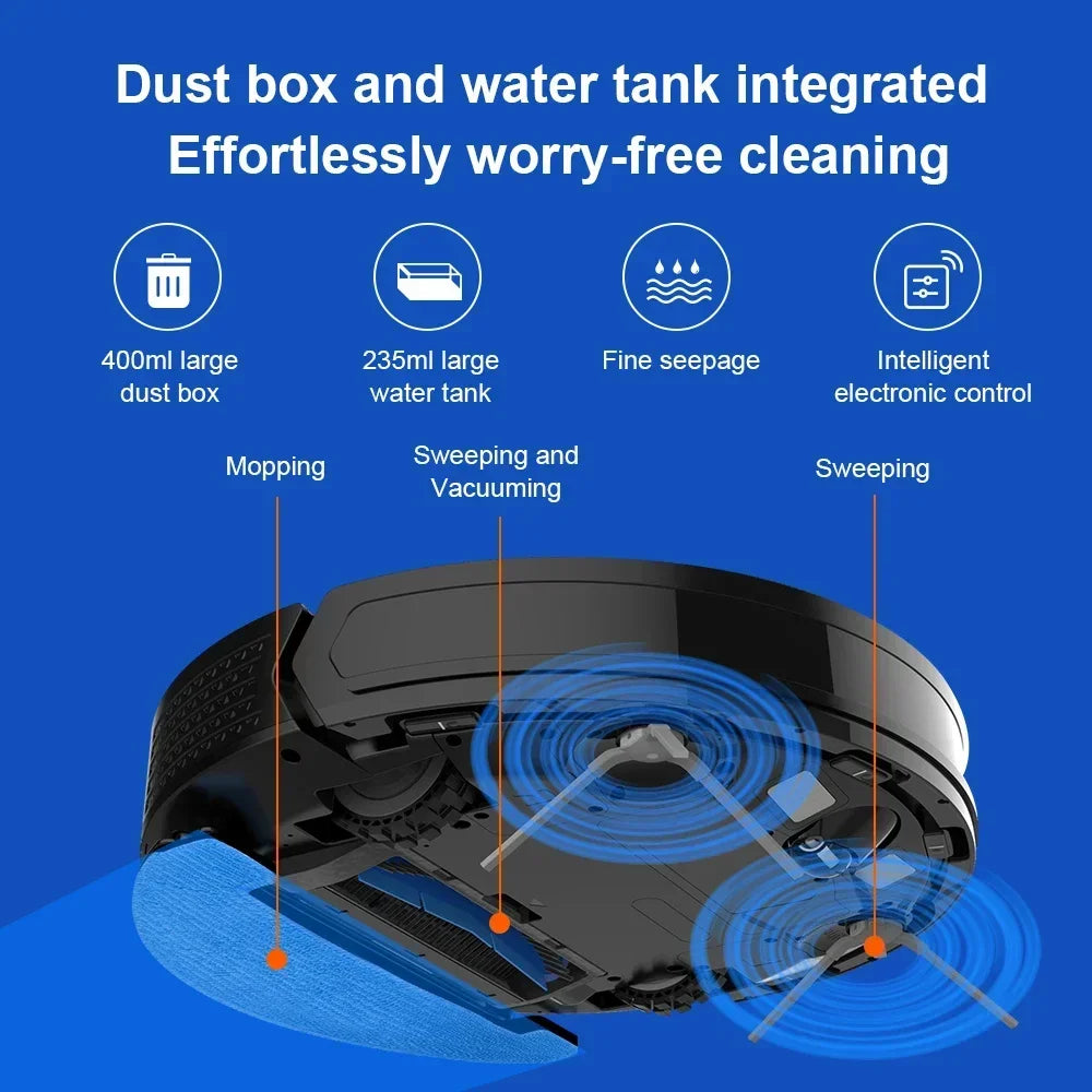 Robot Vacuum Cleaner Liectroux X6 LDS , Lidar Navigation,Wet & Dry Mopping,6500Pa Suction,Multi-Floor Map,Carpet Boosting