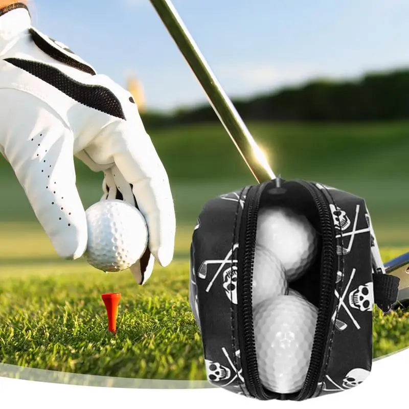 Portable Golf Pouch PU Ball Pouch Golf Bags Golf Accessories Golf Tee Pouch Waterproof Protective Cover For Valuables And