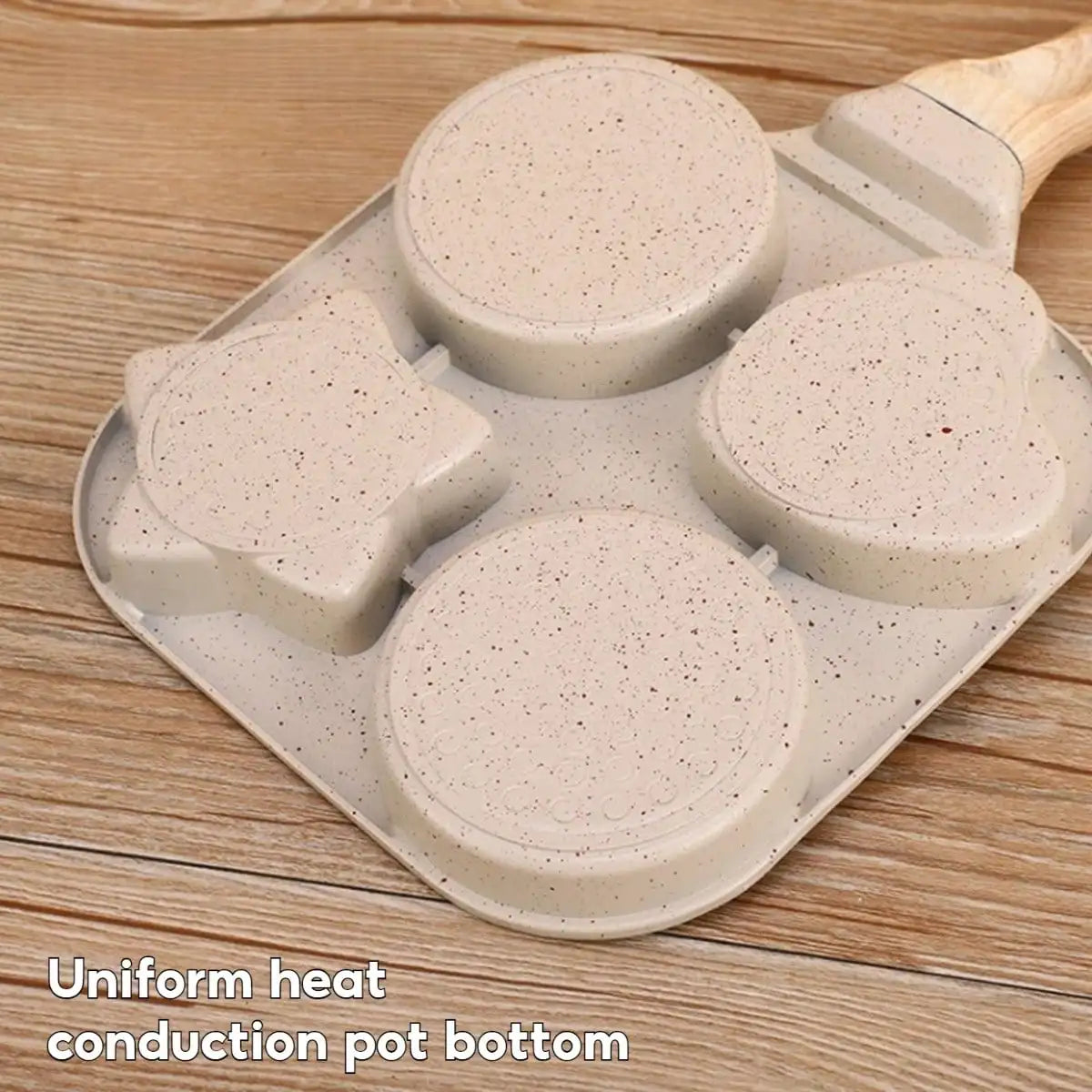 Heart shaped frying pan, heart shaped non stick pan, clover egg frying pan, non stick aluminum heart shaped egg frying pan