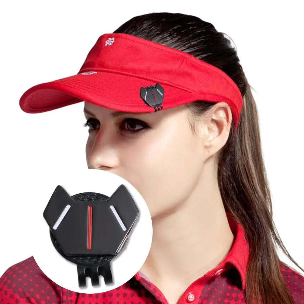 Zinc Alloy Golf Hat Clip Ball Marker Magnetic Convenient Magnetic Golf Marker All-Portable Black/Silver Golf Traning