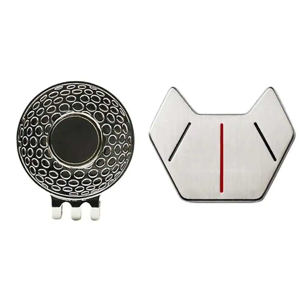 Zinc Alloy Golf Hat Clip Ball Marker Magnetic Convenient Magnetic Golf Marker All-Portable Black/Silver Golf Traning