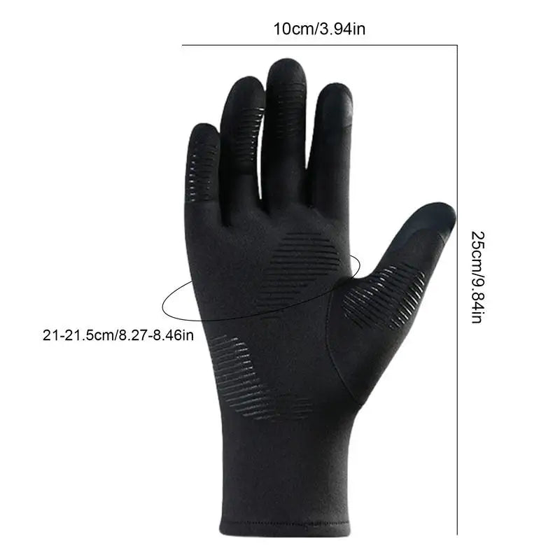 Warm Anti-slip Cycling Gloves Thermal Ski Gloves Windproof Touchscreen Gloves Liner Gloves for Cycling Driving Hiking for Men