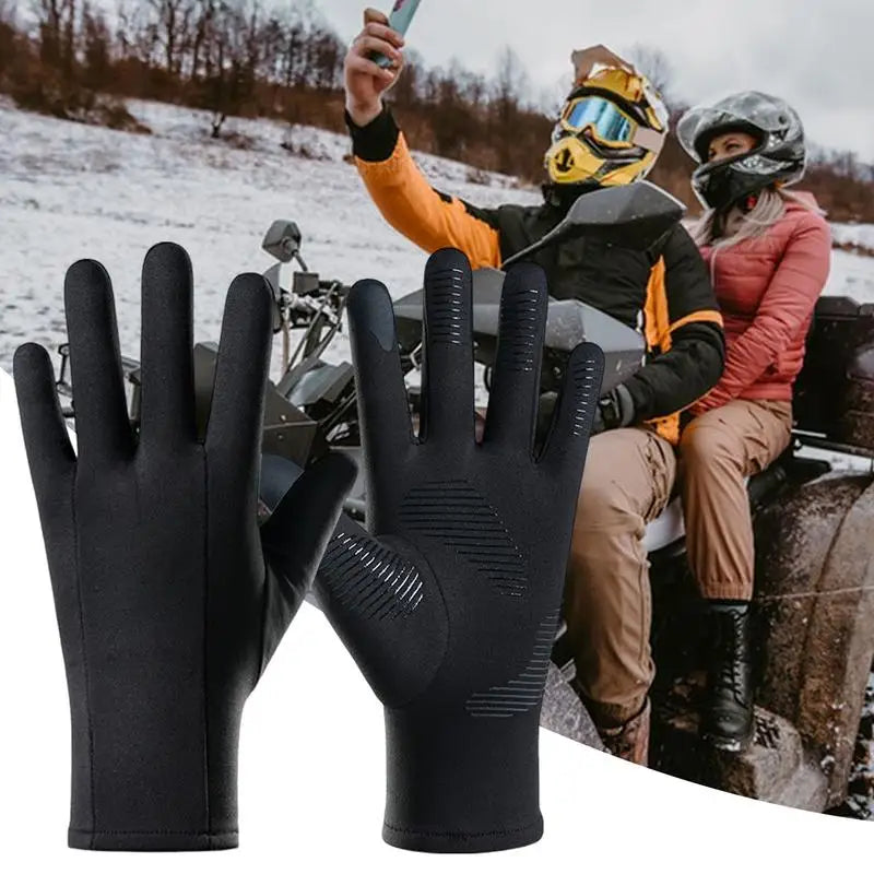 Warm Anti-slip Cycling Gloves Thermal Ski Gloves Windproof Touchscreen Gloves Liner Gloves for Cycling Driving Hiking for Men