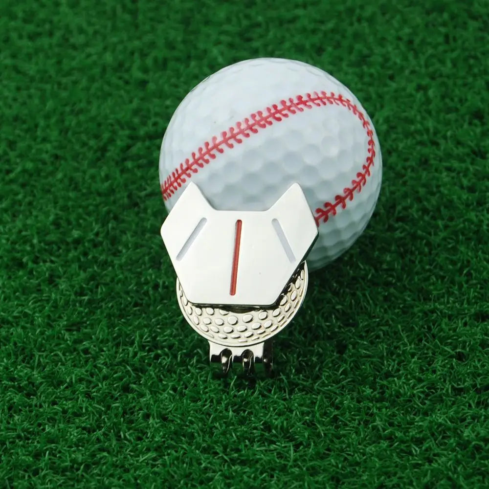 Zinc Alloy Golf Hat Clip Ball Marker Magnetic Convenient Magnetic Golf Marker All-Portable Black/Silver Golf Traning