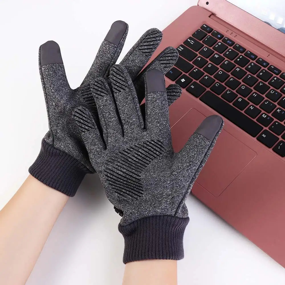 Autumn and Winter Touchscreen Gloves Waterproof Anti-Slip Commuting Gloves Full Finger Windproof Cycling Snow Ski Gloves Hiking