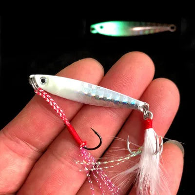 Fishing Glow Jigs 15g/6cm 7g/10g/20g/25g Jigbait Lure Shore Cast Decoys Metal Bait Artificial Lures 1 Piece Sale