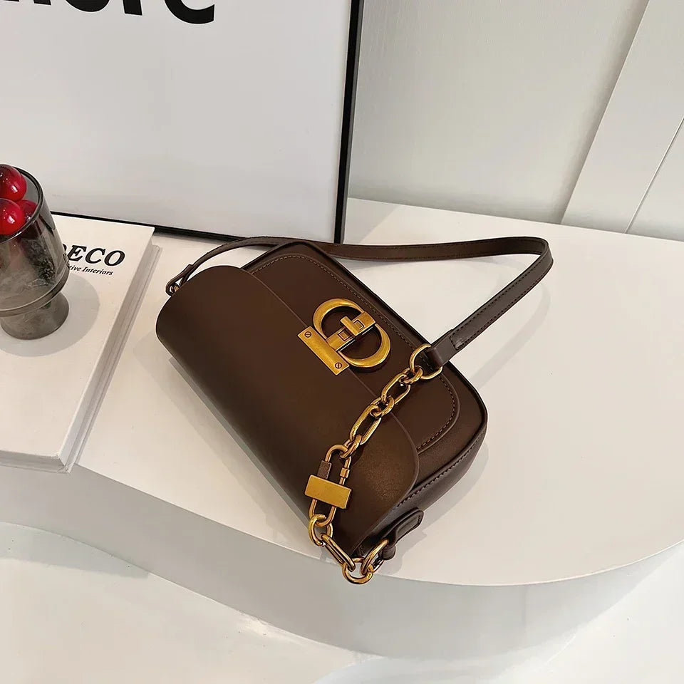 retro small Women's original fashion niche crossbody  women's shoulder bag Senior handbag Underarm  crossbody