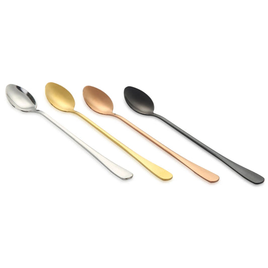 Long Handle Stainless Steel Ice Spoon Coffee Tea Spoons Home Kitchen Tableware