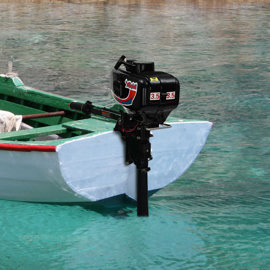 52CC 2 Stroke 3.5HP Outboard Motor Fishing Boat Engine for Inflatable Boats Sailing Boats Small Yachts