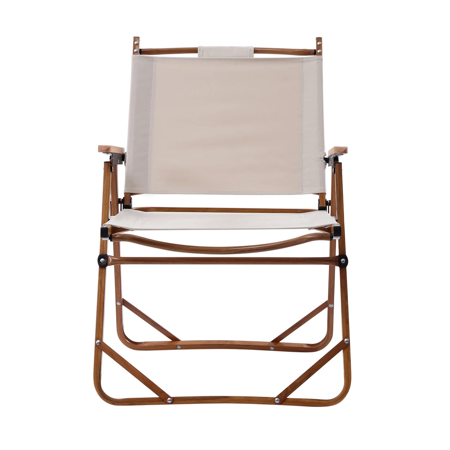 Outdoor Portable Camping Folding Chair - (Kemet Chair Large+wood Grain Aluminum Tube+600d Oxford Cloth) - Off White Oxford Cloth