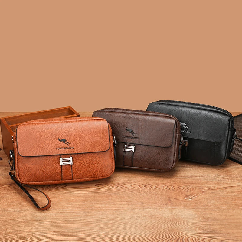 Leather Crossbody Bags Casual Mini Men Handbag Small Men's Shoulder Bag Designer Vintage Leather Messenger BagSmall Men's Shoul