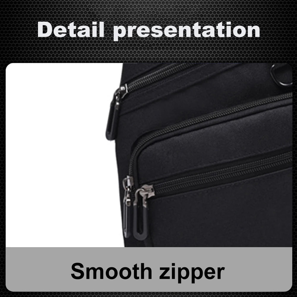 Anti Theft Travel Bag for Men Multifunctional Fanny Pack Large Capacity Waterproof Shoulder Crossbody Bag Solid Sports Chest Bag