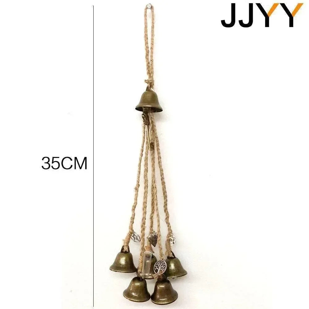 Wall-mounted wind chime blessing bell hanging door retro style gift decoration Holiday Bells Wind 3 buckles/6 buckles optional