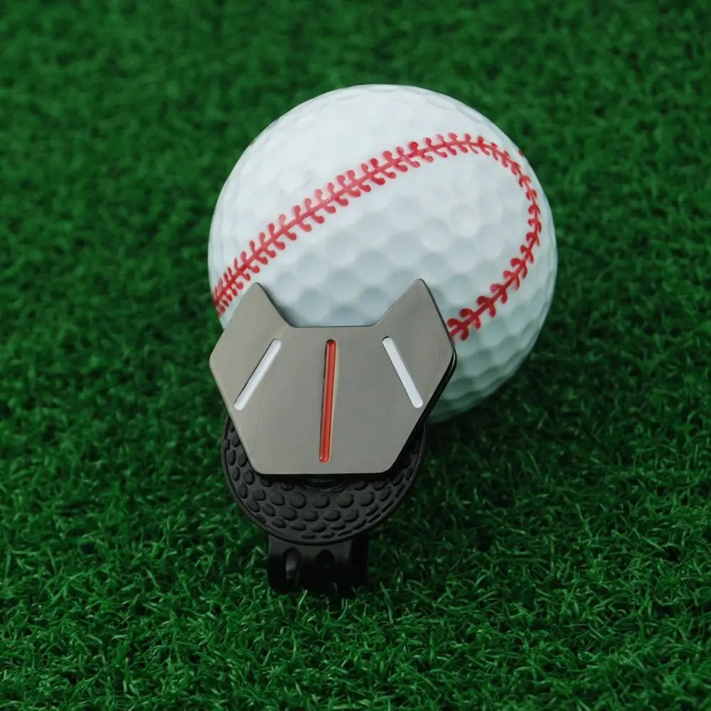 Zinc Alloy Golf Hat Clip Ball Marker Magnetic Convenient Magnetic Golf Marker All-Portable Black/Silver Golf Traning