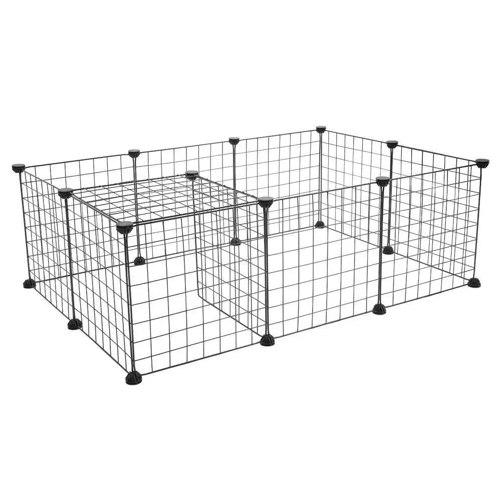 Dog Playpen Crate Metal Fence Pet Puppy Play Pen Exercise Cage
