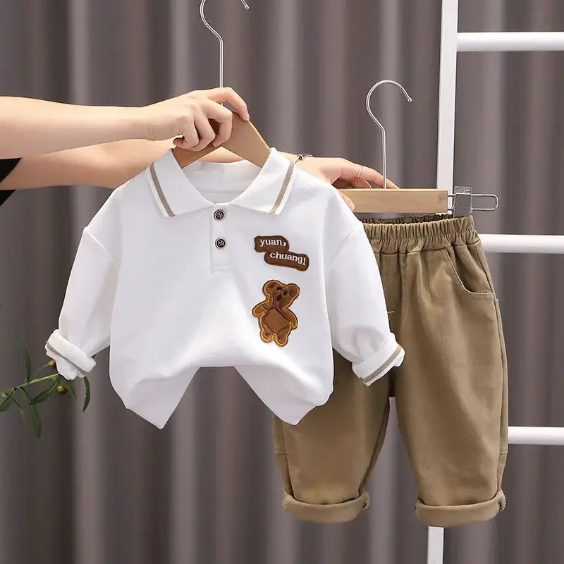 New Autumn Spring Kids Casual Tracksuit Children Boy Girl Cotton Hoodies Jacket Pants 2Pcs/Set  Sport Suit 1 2 3 4 5 Ages