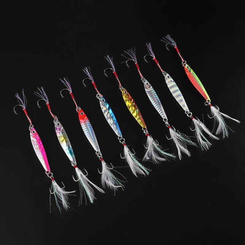 Fishing Glow Jigs 15g/6cm 7g/10g/20g/25g Jigbait Lure Shore Cast Decoys Metal Bait Artificial Lures 1 Piece Sale