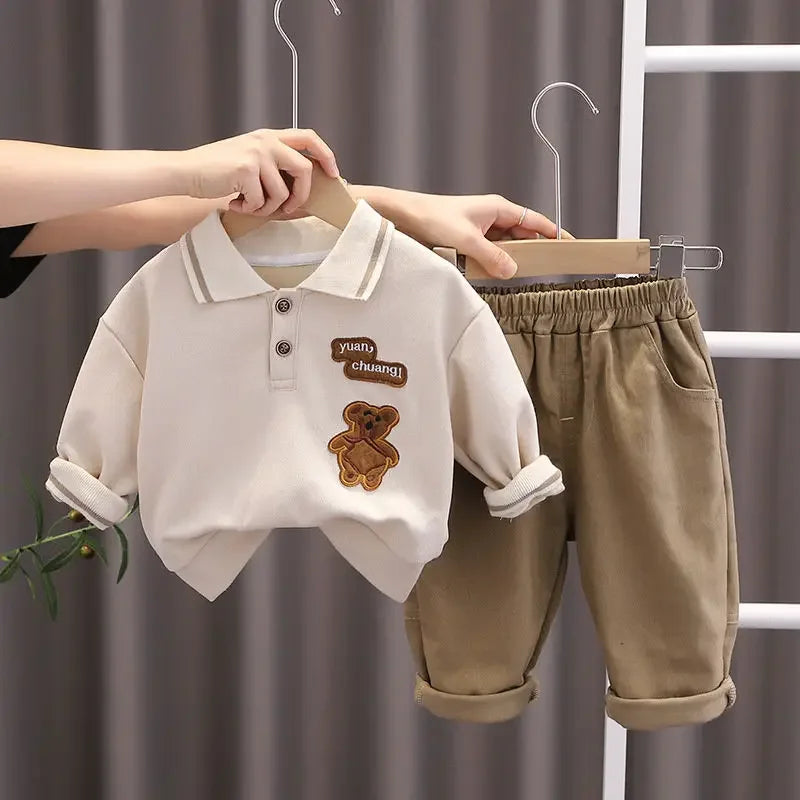New Autumn Spring Kids Casual Tracksuit Children Boy Girl Cotton Hoodies Jacket Pants 2Pcs/Set  Sport Suit 1 2 3 4 5 Ages