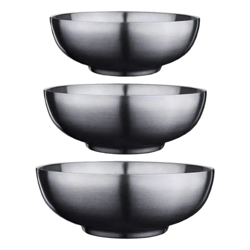 Stainless Steel Gold And Silver Salad Bowl Rice Noodles Lamian Noodles Bowl Kitchen Tableware Food Container
