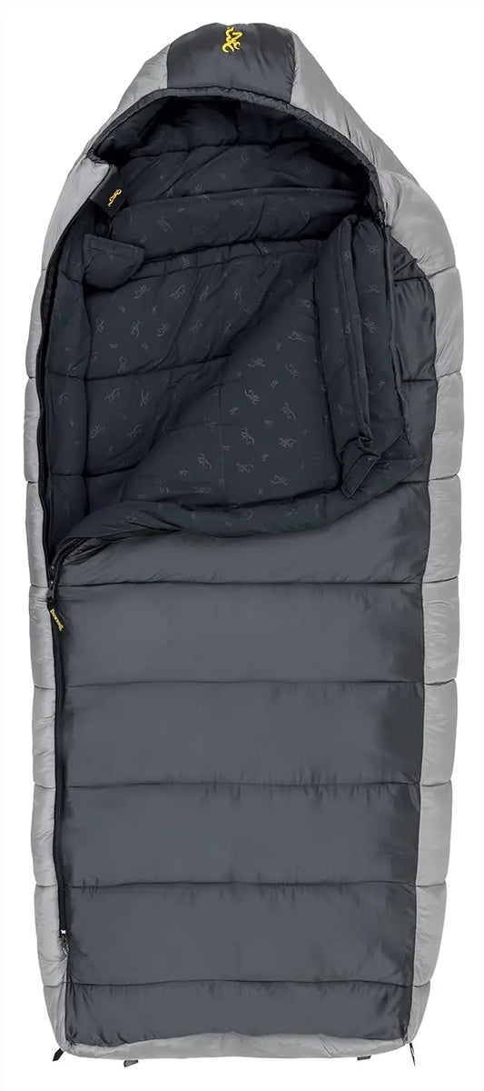 30° Sleeping Bag - Oversize Insulated Hooded Rectangle Made with Ripstop Outer and Brushed Polyester Liner
