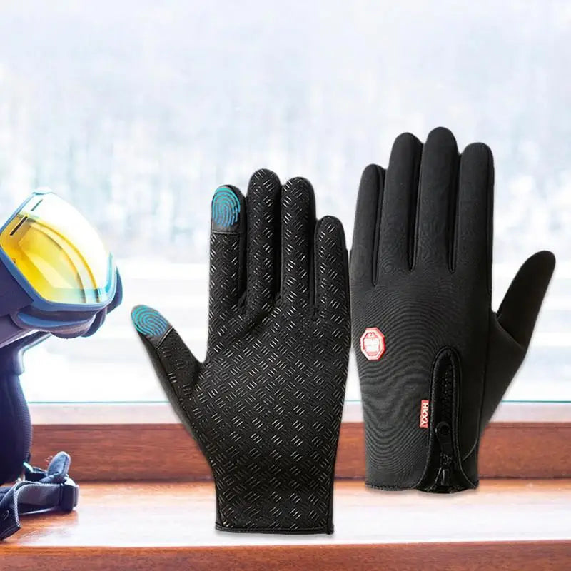 Ski Gloves Non-Slip Warm Windproof Gloves Winter Thermal Touchscreen Snow Gloves For Driving Hiking Snow Work Men & Women
