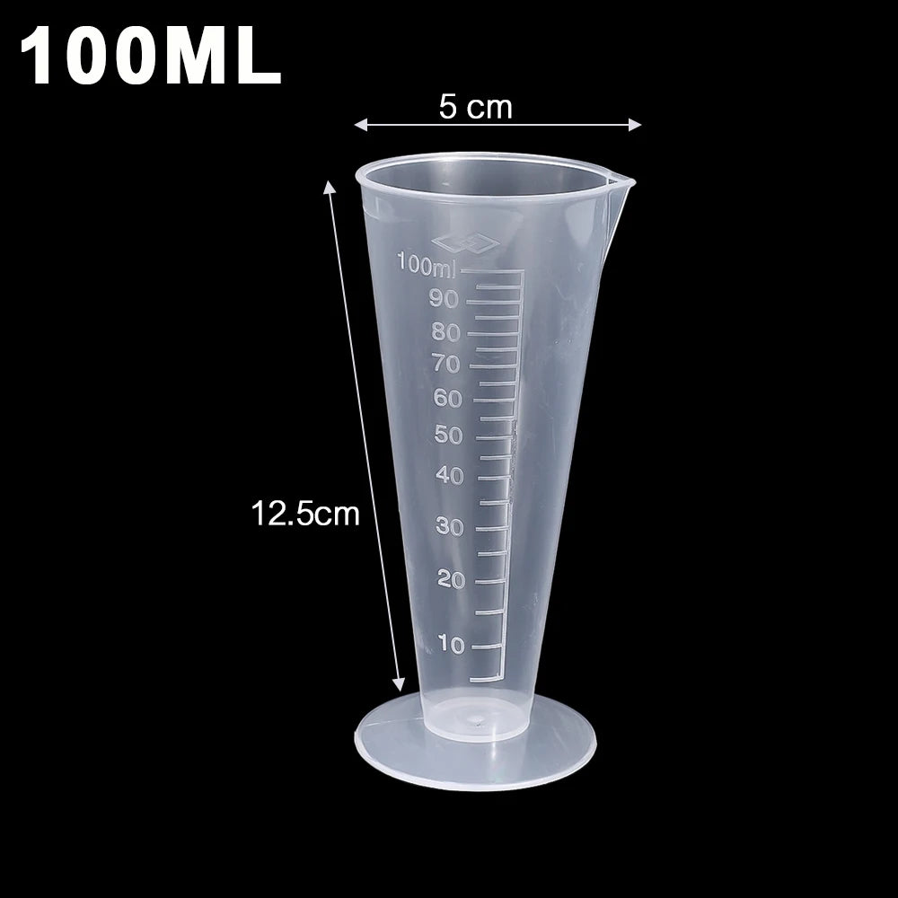 100ML Plastic Measuring Cup Transparent Scale Measuring Cup Pour Spout Without Handle Liquid Container For Kitchen Bar Supplies