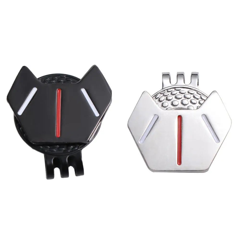 Zinc Alloy Golf Hat Clip Ball Marker Magnetic Convenient Magnetic Golf Marker All-Portable Black/Silver Golf Traning