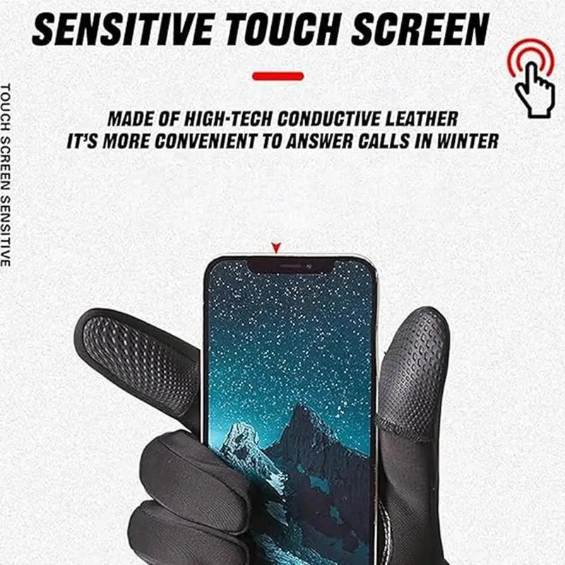 Ski Gloves Non-Slip Warm Windproof Gloves Winter Thermal Touchscreen Snow Gloves For Driving Hiking Snow Work Men & Women