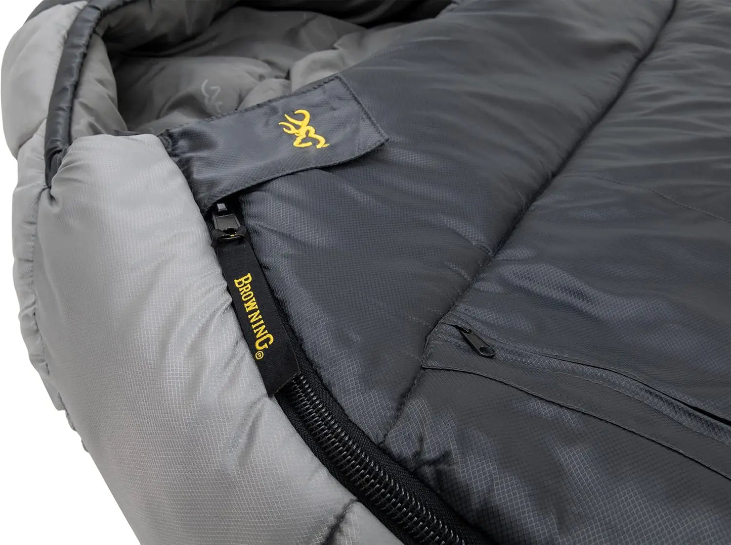 30° Sleeping Bag - Oversize Insulated Hooded Rectangle Made with Ripstop Outer and Brushed Polyester Liner