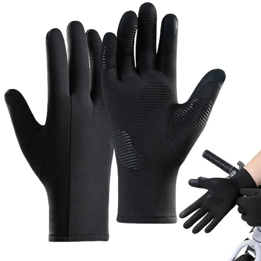 Warm Anti-slip Cycling Gloves Thermal Ski Gloves Windproof Touchscreen Gloves Liner Gloves for Cycling Driving Hiking for Men