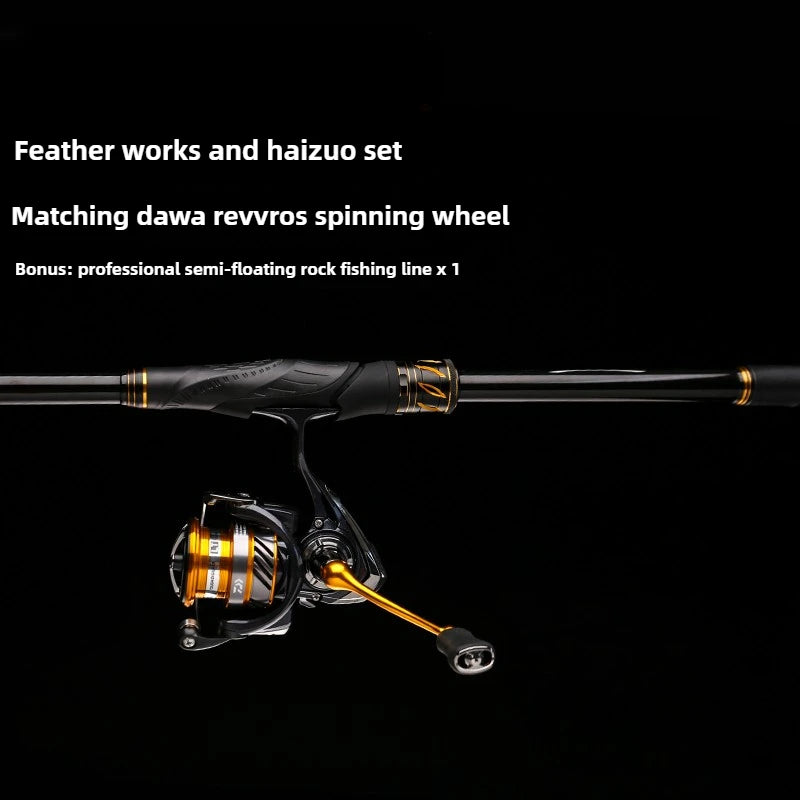 WLGZ High Carbon Ultralight Telescopic Rock Fishing Rods 5m Large Object Fishing Rod for Saltwater Freshwater Rod Reel Combo
